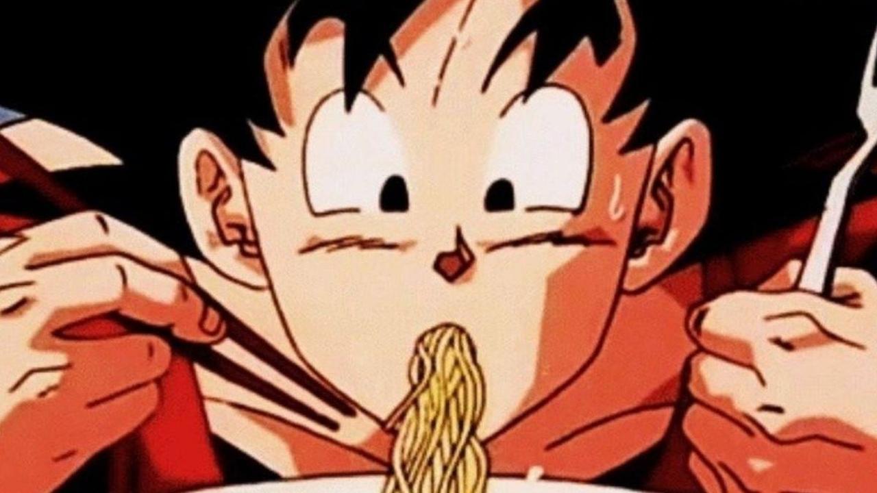 goku comiendo pescado - Por qué Goku come mucho
