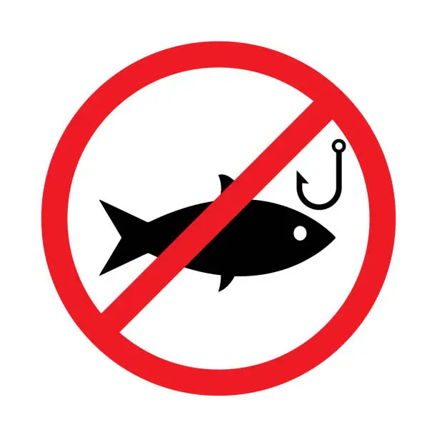 señal de prohibido pescar - Qué peces no se pueden pescar en Andalucía